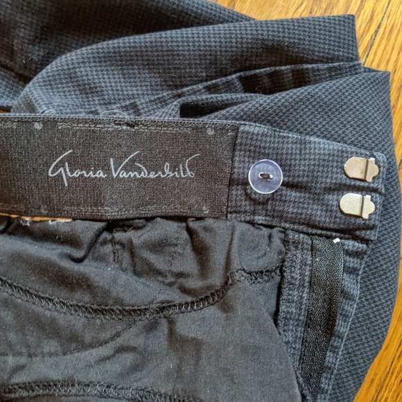 Gloria Vanderbilt Dark Gray Micro Tweed Straight Leg Pan, Size 16 - Picture 4 of 4